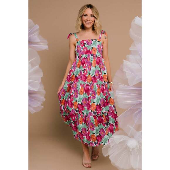 Baltic Born Dresses & Skirts - Baltic Born Lakewood Tie Dress | Pink Multi Size LL